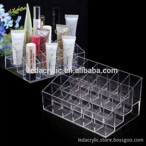 Clear Acrylic Cosmetic Organizer Makeup Case Holder Display Stand Storage Box